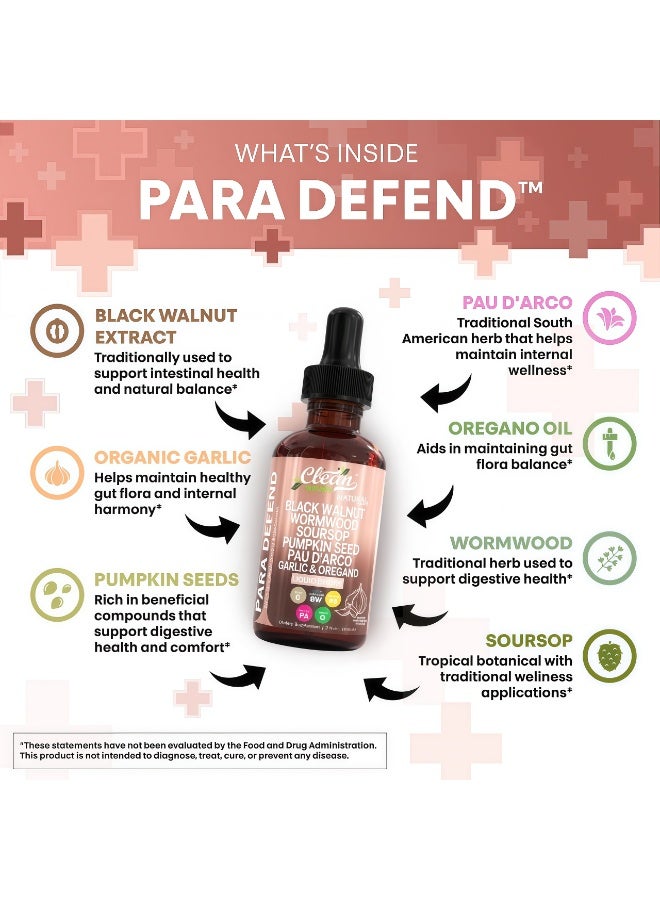 كلين قطرات كلين هيربال ديفنس السائلة | مستخلص الجوز الأسود والشيح | 60 مل - Image 2